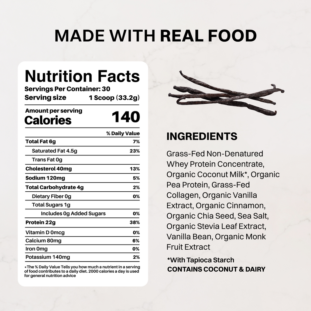 Vanilla Bean Protein Powder, 25g Protein