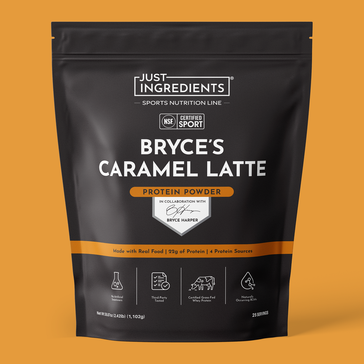 Bryce's Caramel Latte Protein Powder — NSF Certified for Sport