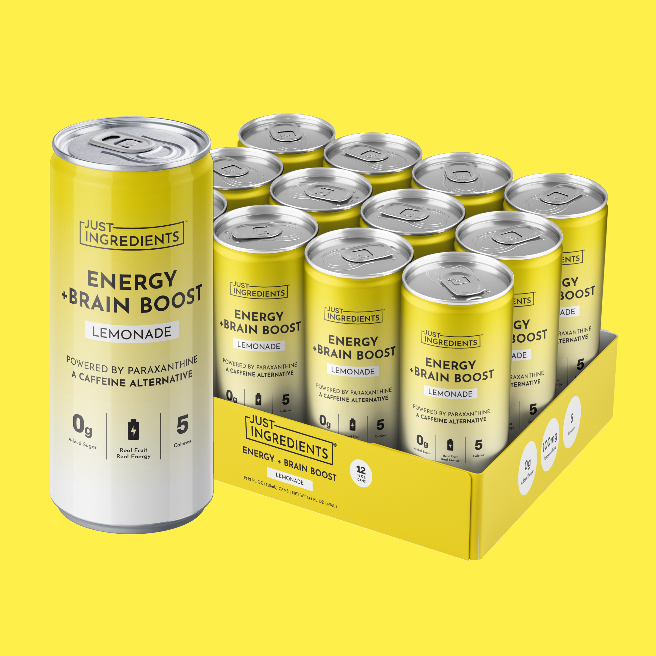 Lemonade Energy + Brain Boost (12 Pack) — Paraxanthine & Nootropics