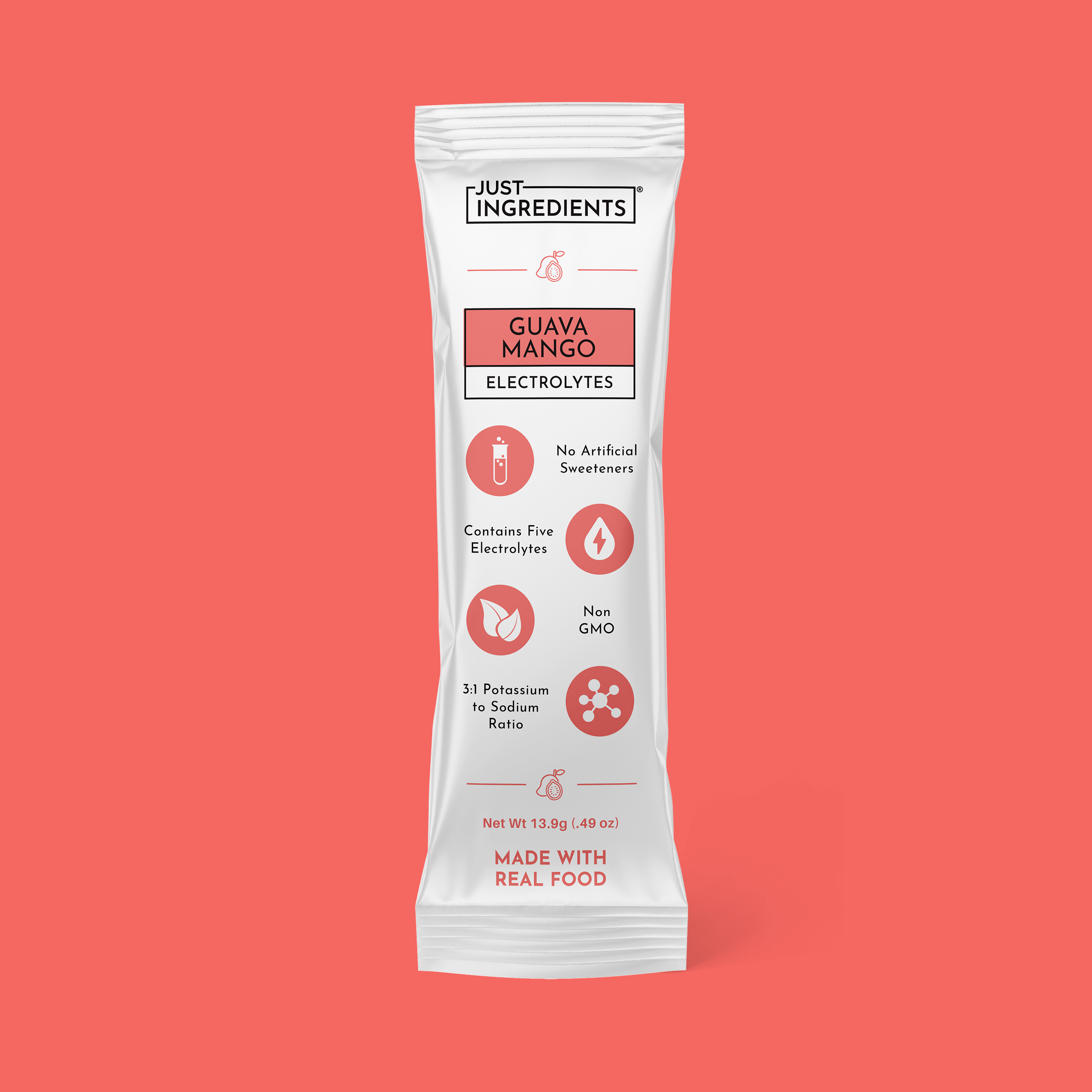 Guava Mango Electrolytes Stick - Real Fruit Hydration Single Stick