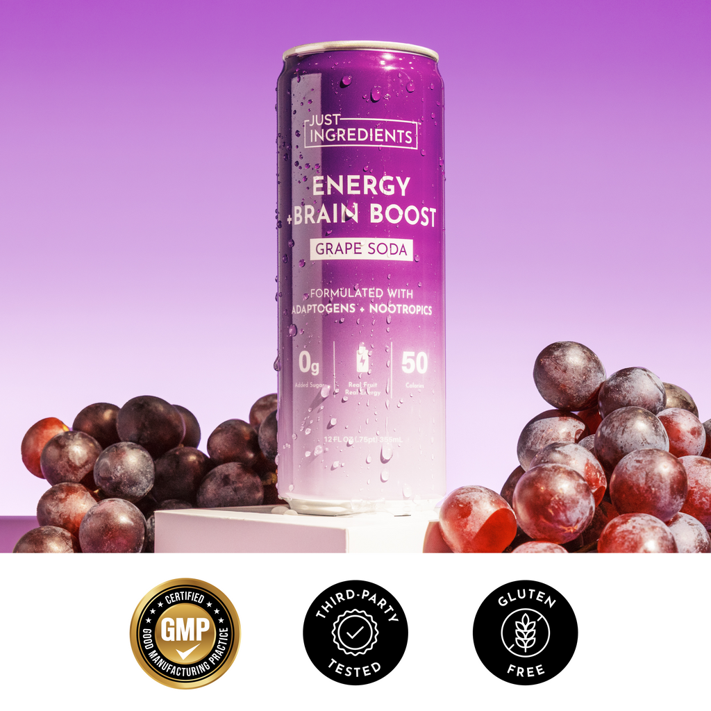 Grape Soda Energy + Brain Boost (12 oz, 12-Pack)