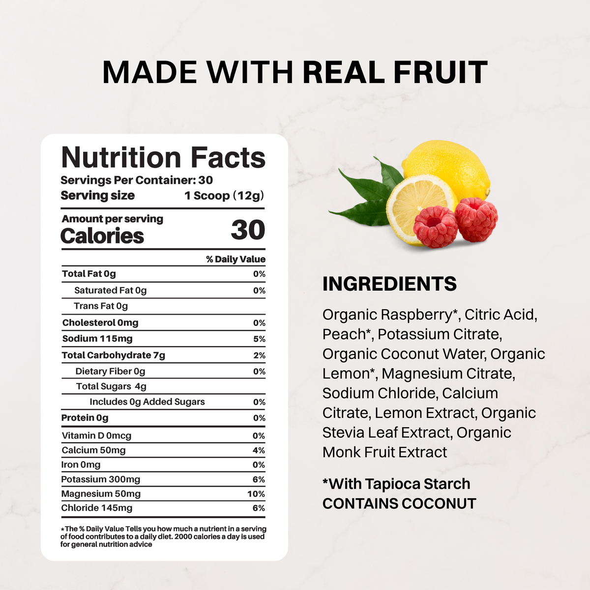 Raspberry Lemonade Electrolyte Drink Mix